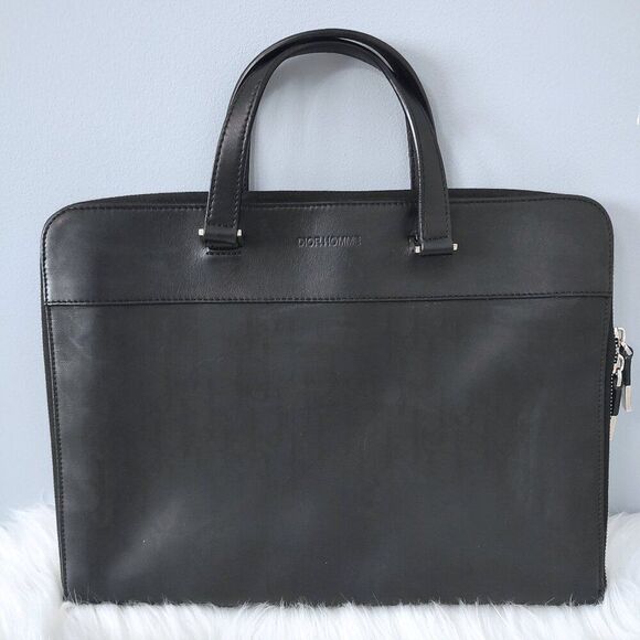 Dior Homme Trotter canvas & leather laptop business bag EUC - Picture 1 of 10